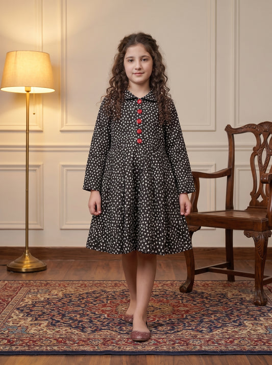 Black Arrow Winter Cotton Frock Z014